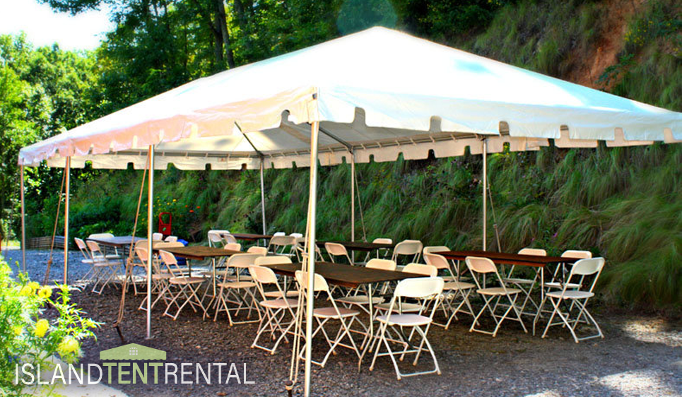 15 × 30 tent in daylight