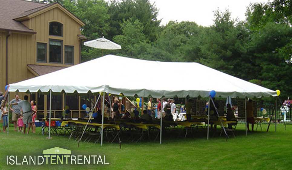20 × 40 tent at a sunny outdoor event